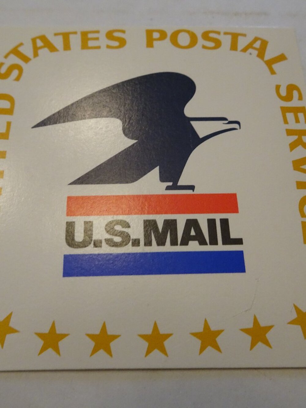 USPS U.S. Mail Standing Eagle Cardboard Sign - 3 inches x 3 inches
